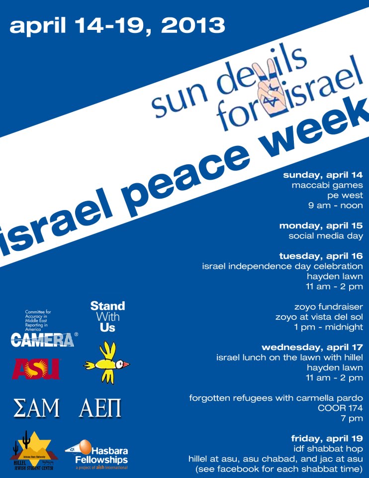 sundevils for israel peace week