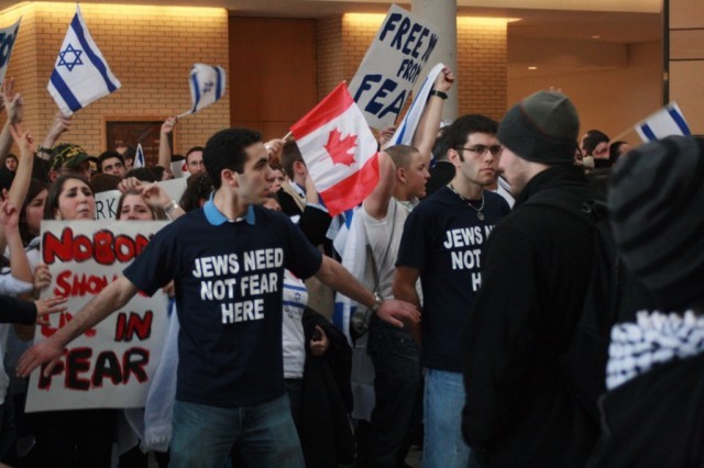 Pro-Israel students rally at York FRIENDS OF SIMON WIESENTHAL CENTRE PHOTO