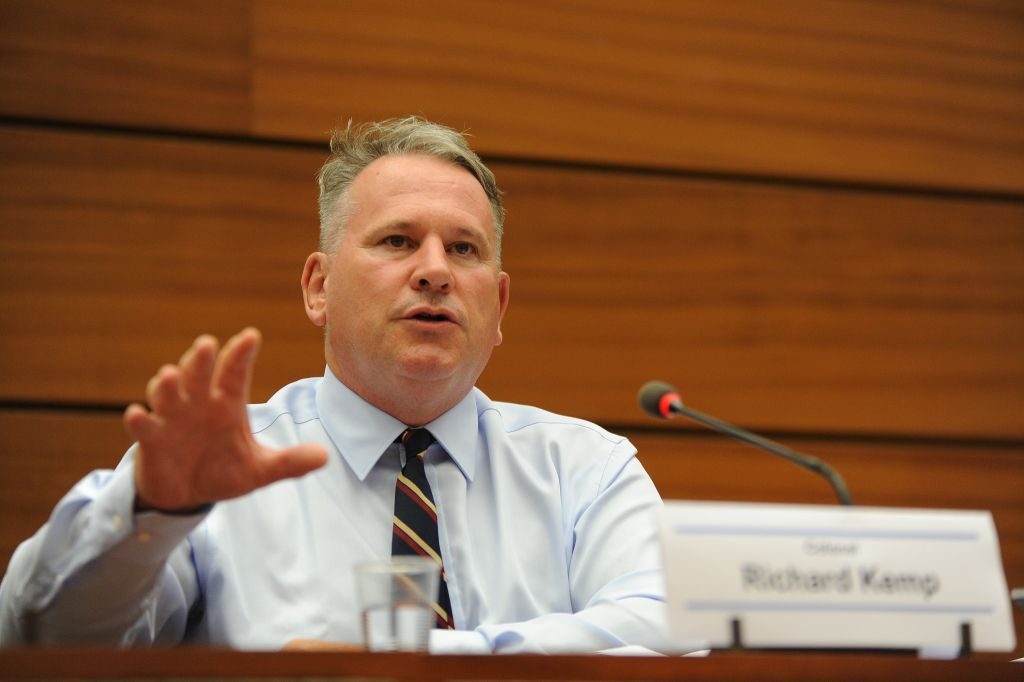 June 2015 - Colonel Kemp testifies at the UN Human Rights Council in Geneva.