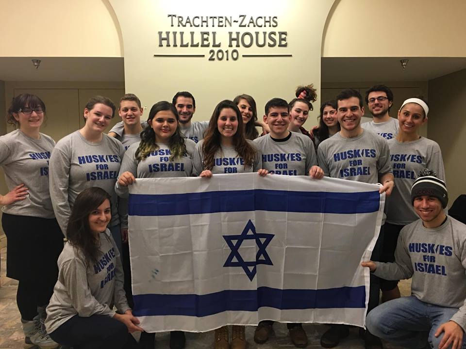 The ‘Huskies for Israel’ at University of Connecticut. Source: Huskies for Israel Facebook page.