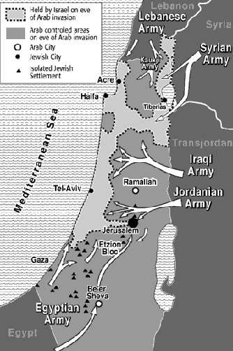 Israeli Independence War. Source: Jewish Virtual Library