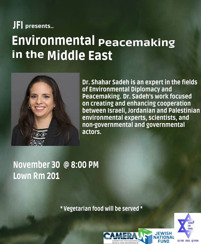 Event poster for Dr. Sadeh`s lecture
